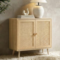 Wovena Rattan 2 Door Sideboard - Adjustable Shelf, Oak Effect