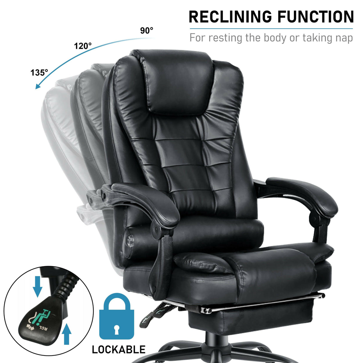 Office chair back massager for relaxing, resting the body, and taking a nap comfortably.