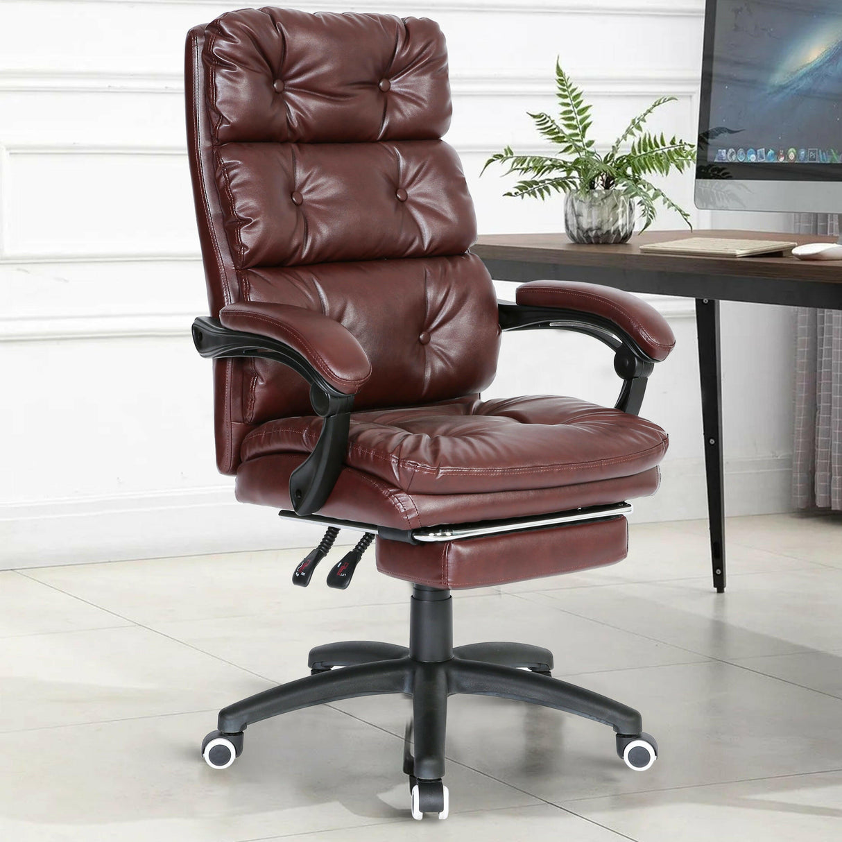 Executive Office Chair Uk, PU Leather, High-Back, Adjustable, Comfortable Design