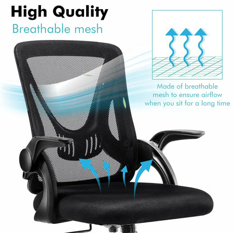 Comfortable office chair mesh with breathable mesh back for all-day support and airflow.