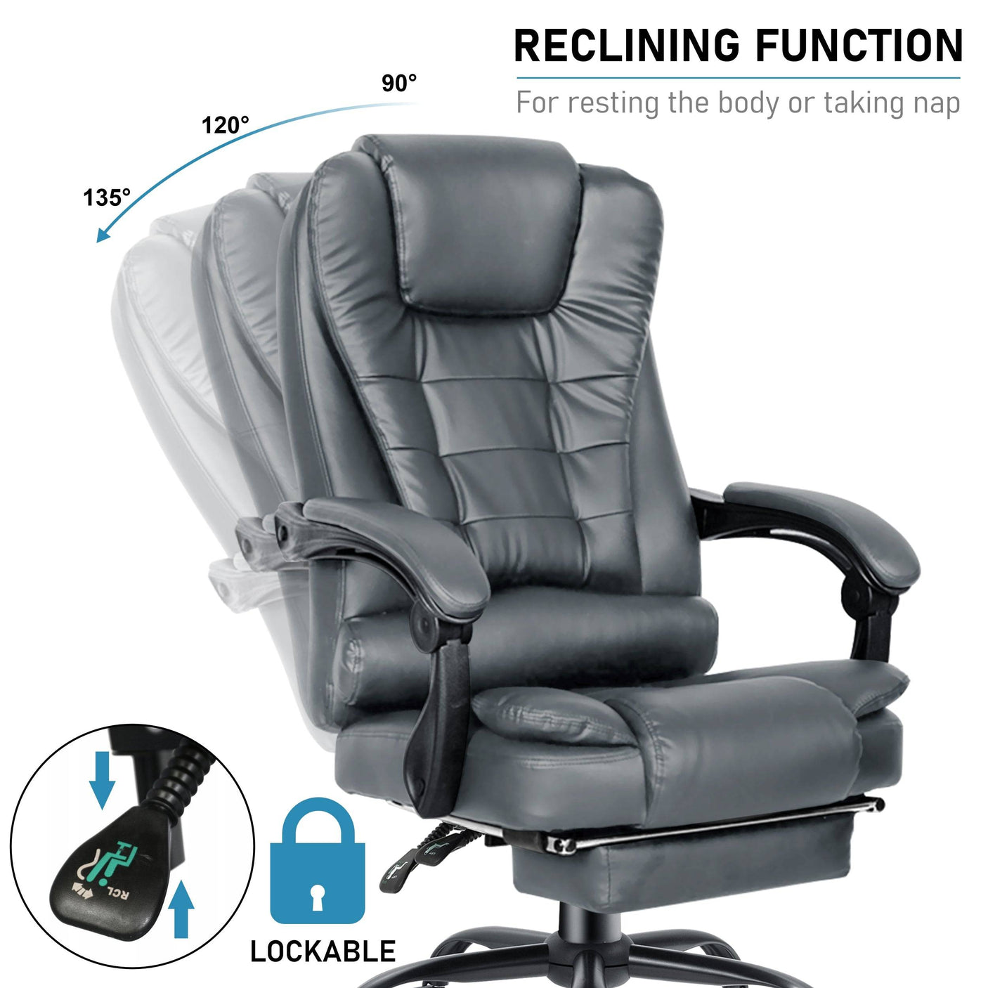 Office chairs with massage function, designed for ultimate body relaxation and enhanced comfort.