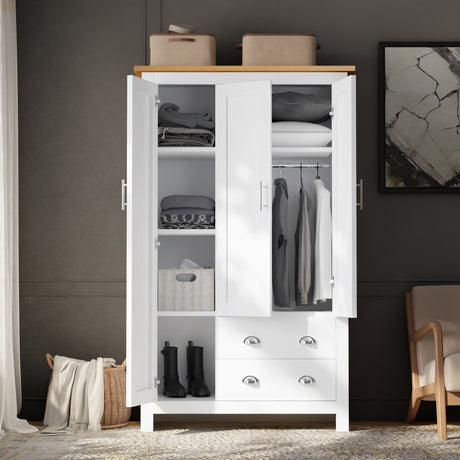 Open wardrobe with cushions shirts and shoes organized stylish storage for modern spaces