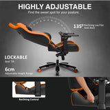 Ergonomic chair with adjustable features on a gray background