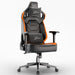Xstriker Gaming Chair with ergonomic racing design, black and orange finish, 4D armrests, lumbar and neck support for long gaming sessions
