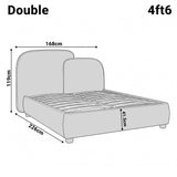 [Double | Grey] Dimensions double 4ft6 ottoman bed frame: 168 cm width, 226 cm length, headboard 119 cm, base 41.5 cm