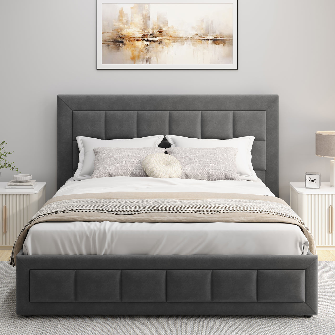 ottoman bed super king with mattress, offering spacious storage and exceptional comfort.