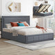 Ottoman bed super king with lift-up storage, upholstered frame, and modern bedroom decor.