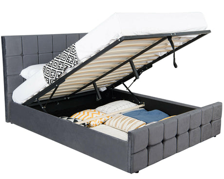 Grey ottoman beds UK with ample storage, offering both style and functionality for your space.