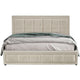 Ottoman double bed with mattress, UK size, in a stylish beige color with storage.