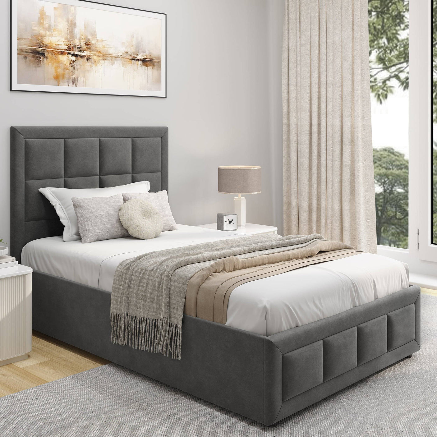 Ottoman single bed UK, offering extra storage space and a comfortable sleeping solution.