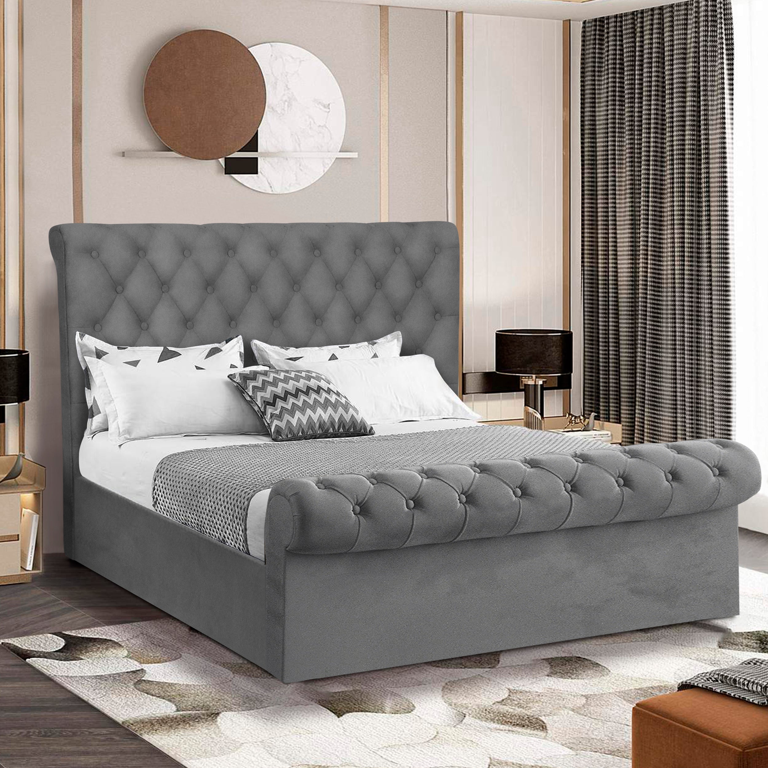 Ottoman single bed with mattress space-saving design and comfortable sleep solution