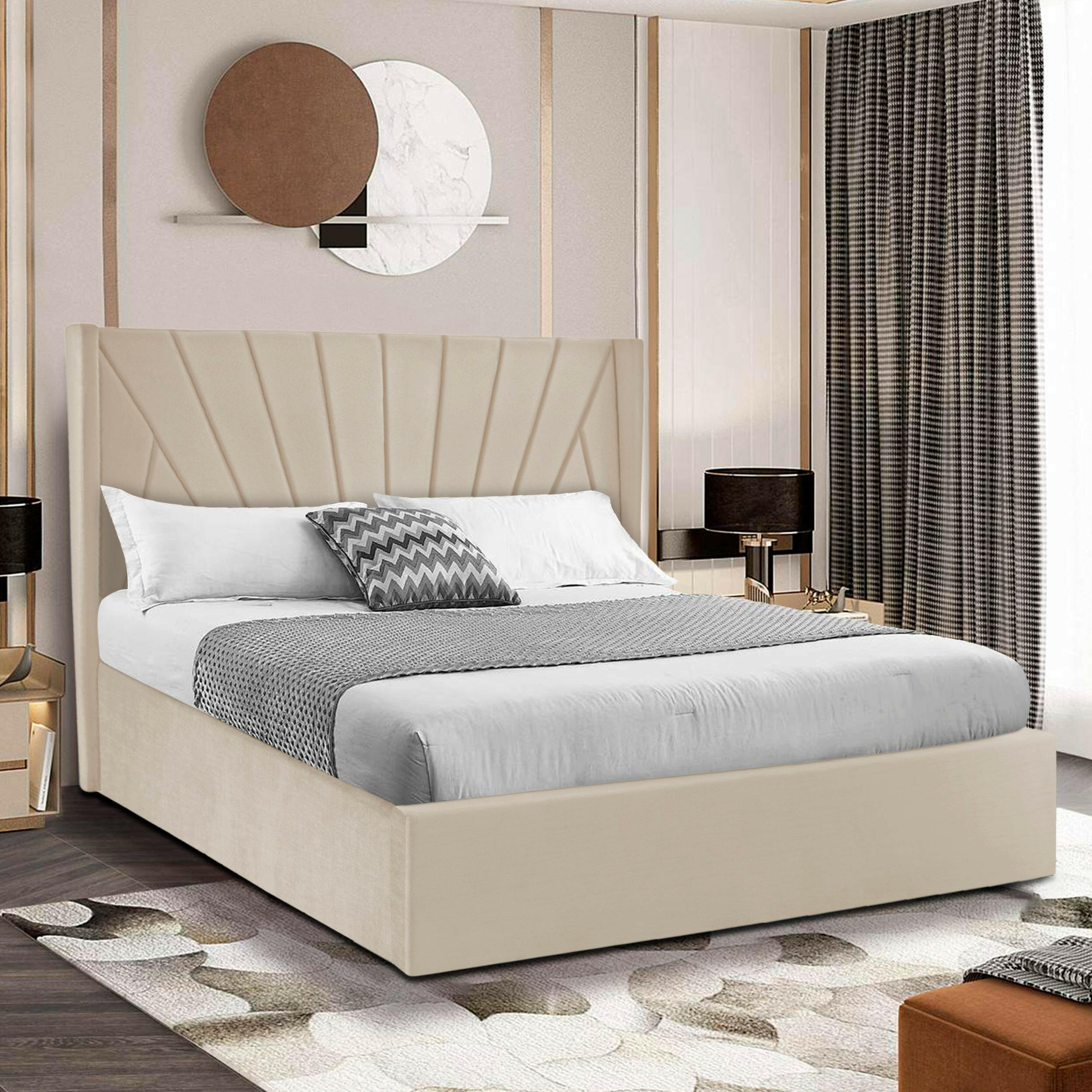 Small double ottoman storage bed with spacious under-bed storage for organized bedrooms