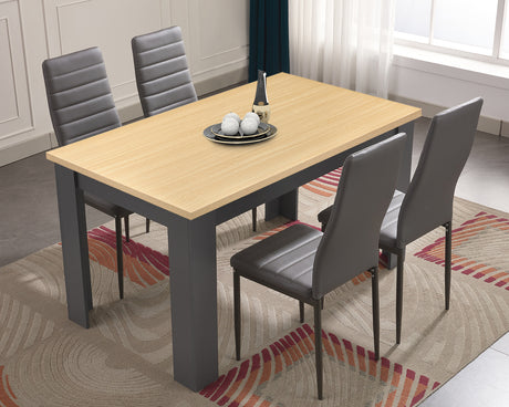 Pine dining table with 4 chairs, a perfect set for cozy and rustic dining spaces.