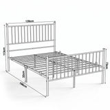 [Pink | Double] Pink metal double bed-frame size guide showing 139 x 196cm, 113cm headboard, 73cm footboard and 32cm clearance