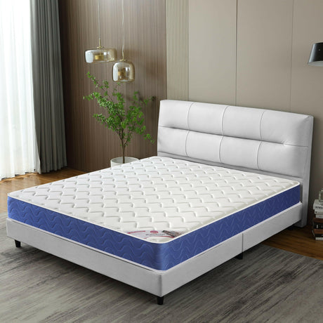 Modern bedroom featuring a pocket sprung mattress with memory foam top.