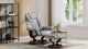 Swivel Recliner Chair With Footstool