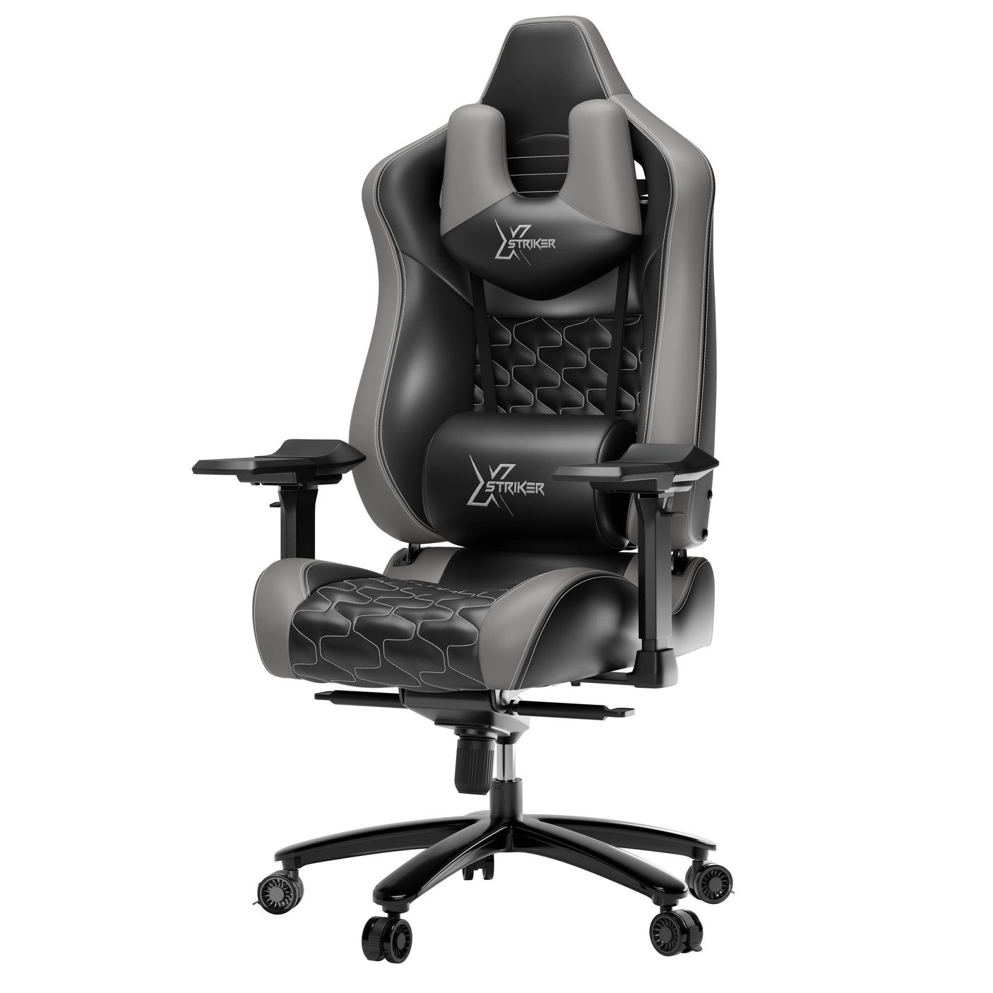 Gaming chair with 'X-Striker' branding on a white background