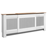 Radiator cover luxury top and slatted design for modern interiors.