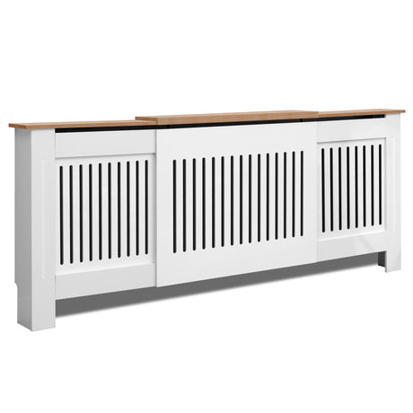 Radiator cover luxury top and slatted design for modern interiors.