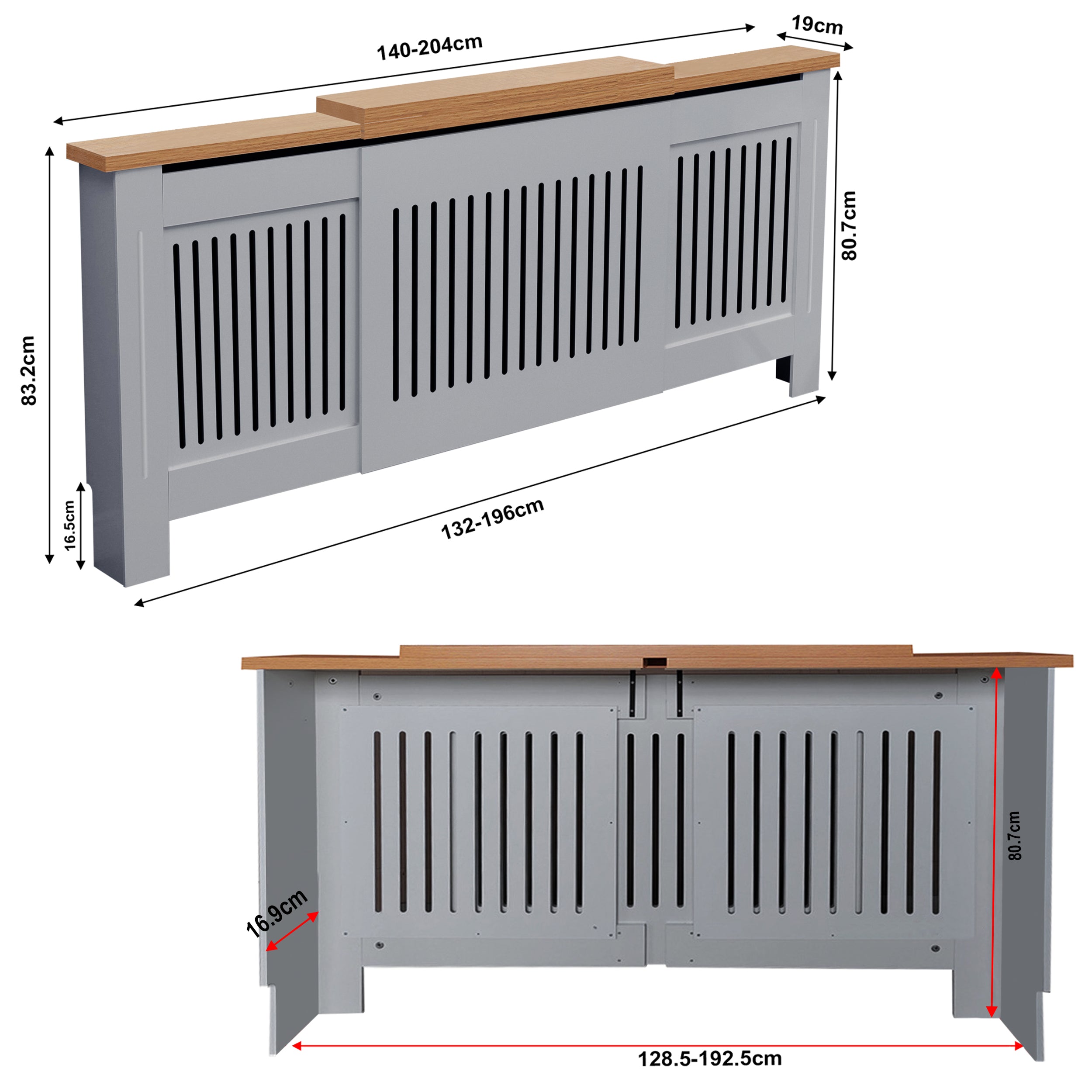 Radiator covers luxury with horizontal slats, stylish design for modern interiors.