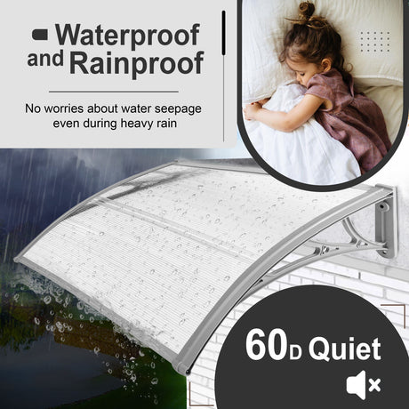 Rain door canopy with no worries about water seepage, even during heavy rain.