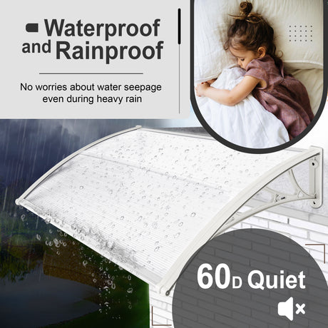 Stay dry with a high-quality rainproof door canopy that guarantees no water seepage during storms.