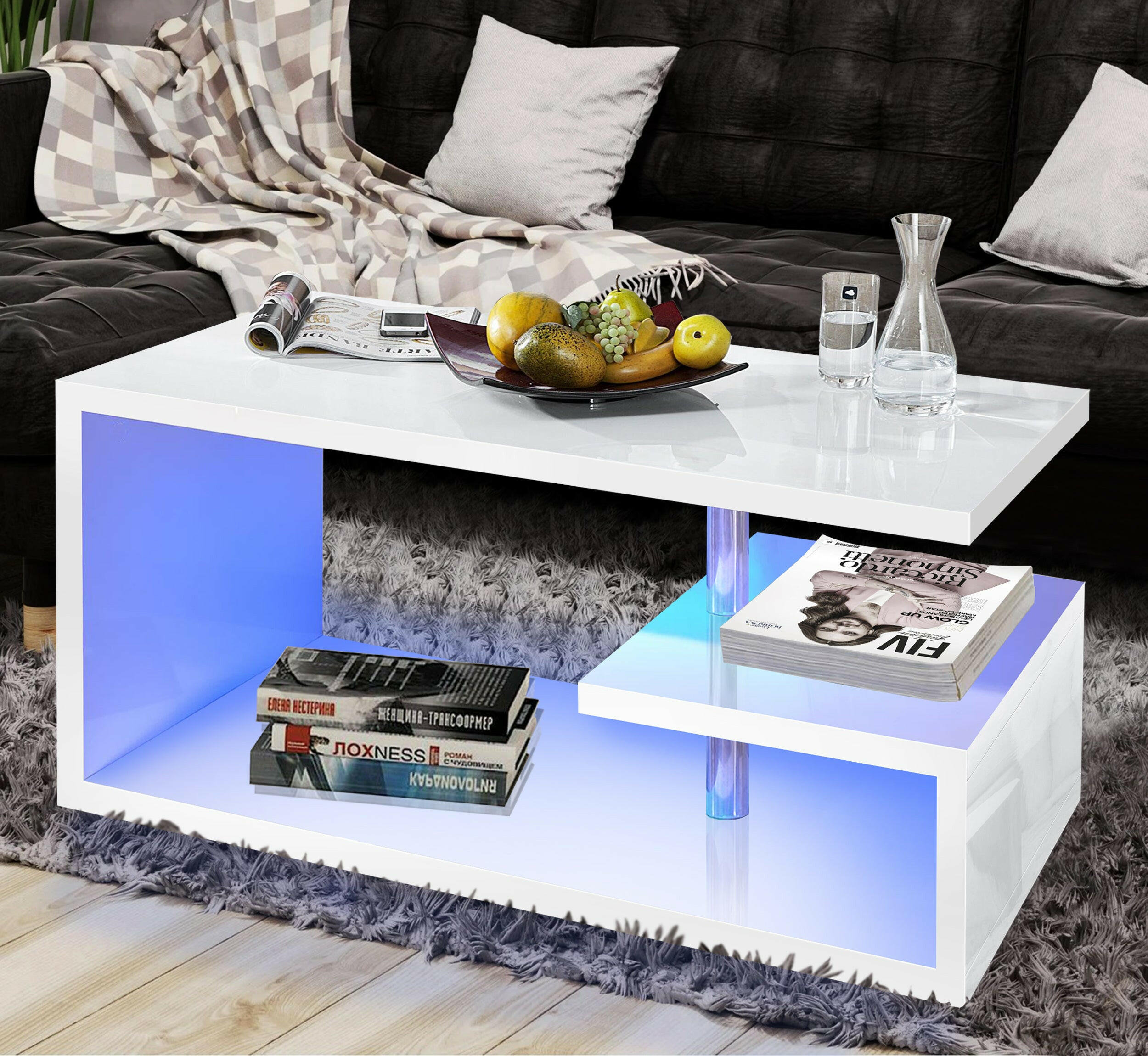 white coffee table