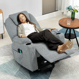 Comfortable recliner and riser chairs with extended footrest and relaxing back support.