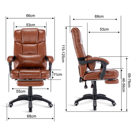 Recliner office chair dimensions – ergonomic design with adjustable height and support.