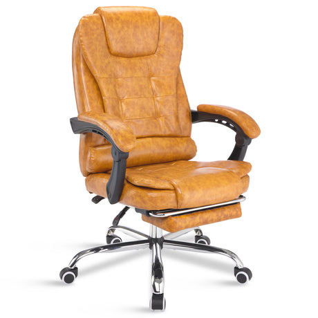 Discover recliner office chairs in a unique yellow waxy color for style and comfort.