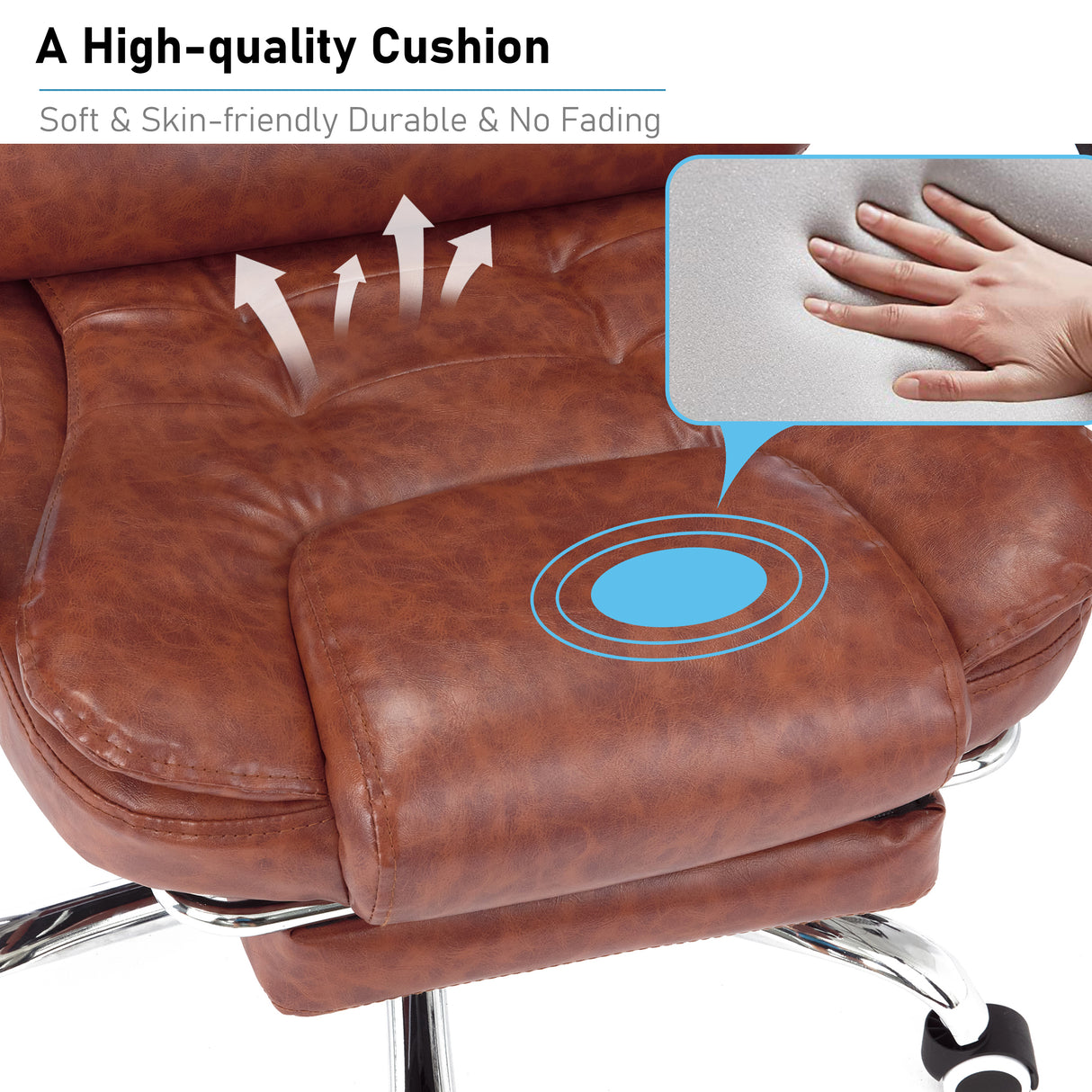 Recliner rocking swivel chair with a high-quality cushion for superior comfort and support.