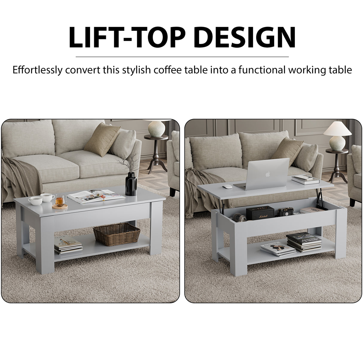 Blisswood Lift-Top Coffee Table With Storage