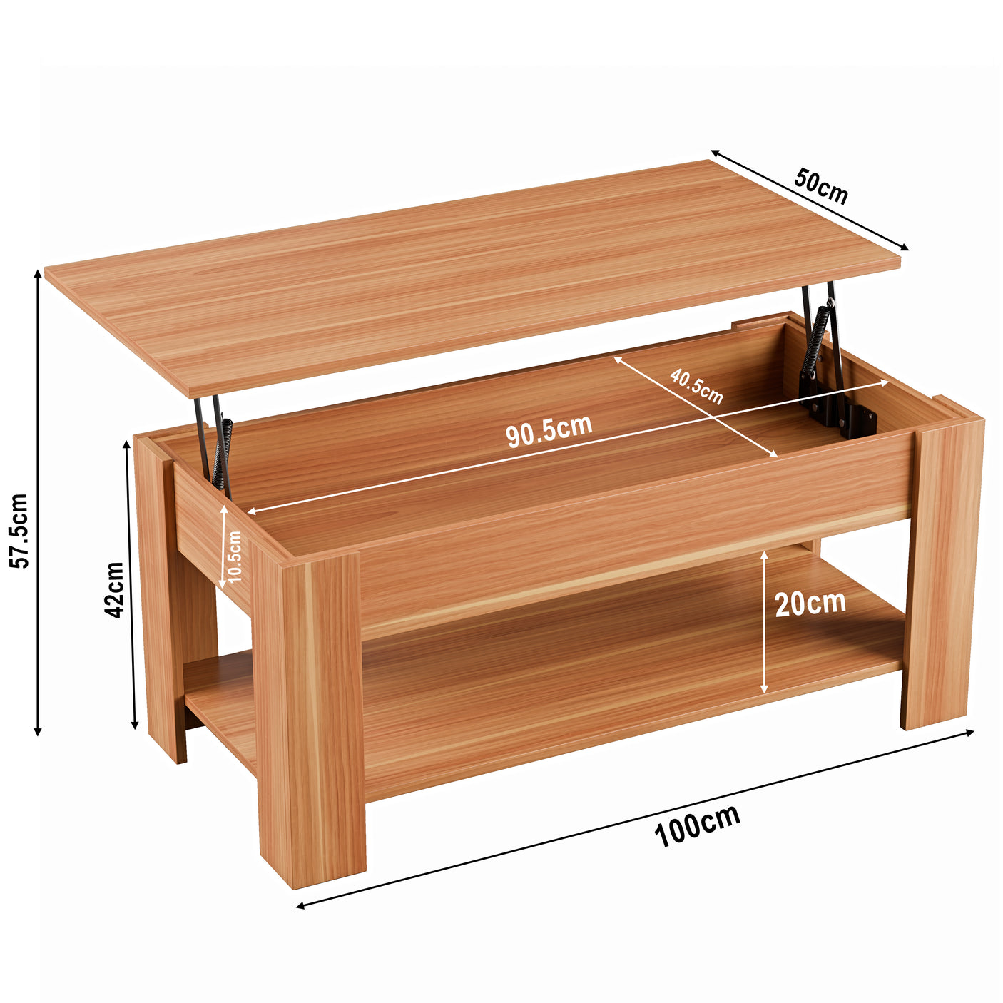 Blisswood Lift-Top Coffee Table With Storage
