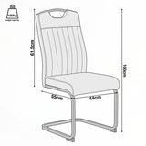 [Rust Brown] Dining chair size guide showing 100cm high, 44cm wide, 55cm deep, 61.5cm back height and 100kg capacity.