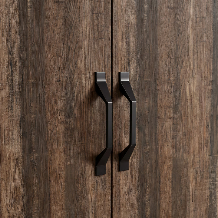 [Rust Wood] Rustvale wardrobe with drawer handle detail showing 