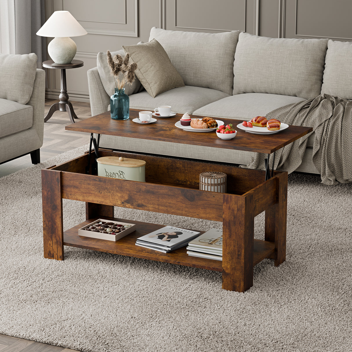 Blisswood Lift-Top Coffee Table With Storage