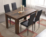 Rustic dining set with a charming wooden finish, perfect for cozy and farmhouse-inspired interiors.