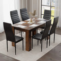 Rustic Finish 4-6 Seater Dining Table and Chairs Set