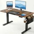 Rustic Electric Standing Desk - Adjustable Home Office Desk