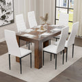 Rustic 4-6 Seater Dining Table and Chairs Set