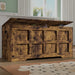 Storage Chest - Shaker Style Blanket or Toy Box With Lid & Safety Hinges in rustic wood finish, ideal for kids' toys or bedroom storage.