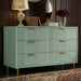 Flutrina Painted Wide Chest of 6 Drawers Bedroom Dresser