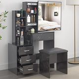 Dressing Table with Storage, Drawers and Mirror - Vanity Makeup Table