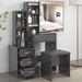 Dressing Table with Storage, Drawers and Mirror - Vanity Makeup Table