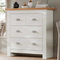 3 Drawer Chest of Drawers - Shaker Style Oak Top & Twin Drawers