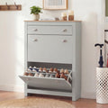 Shoe Cabinet With Drawer - 2 Door Slim Shoe Storage Unit