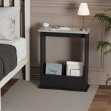 Small Narrow Side Table with Storage - Slim Sofa End Table