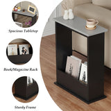 Small Narrow Side Table with Storage - Slim Sofa End Table