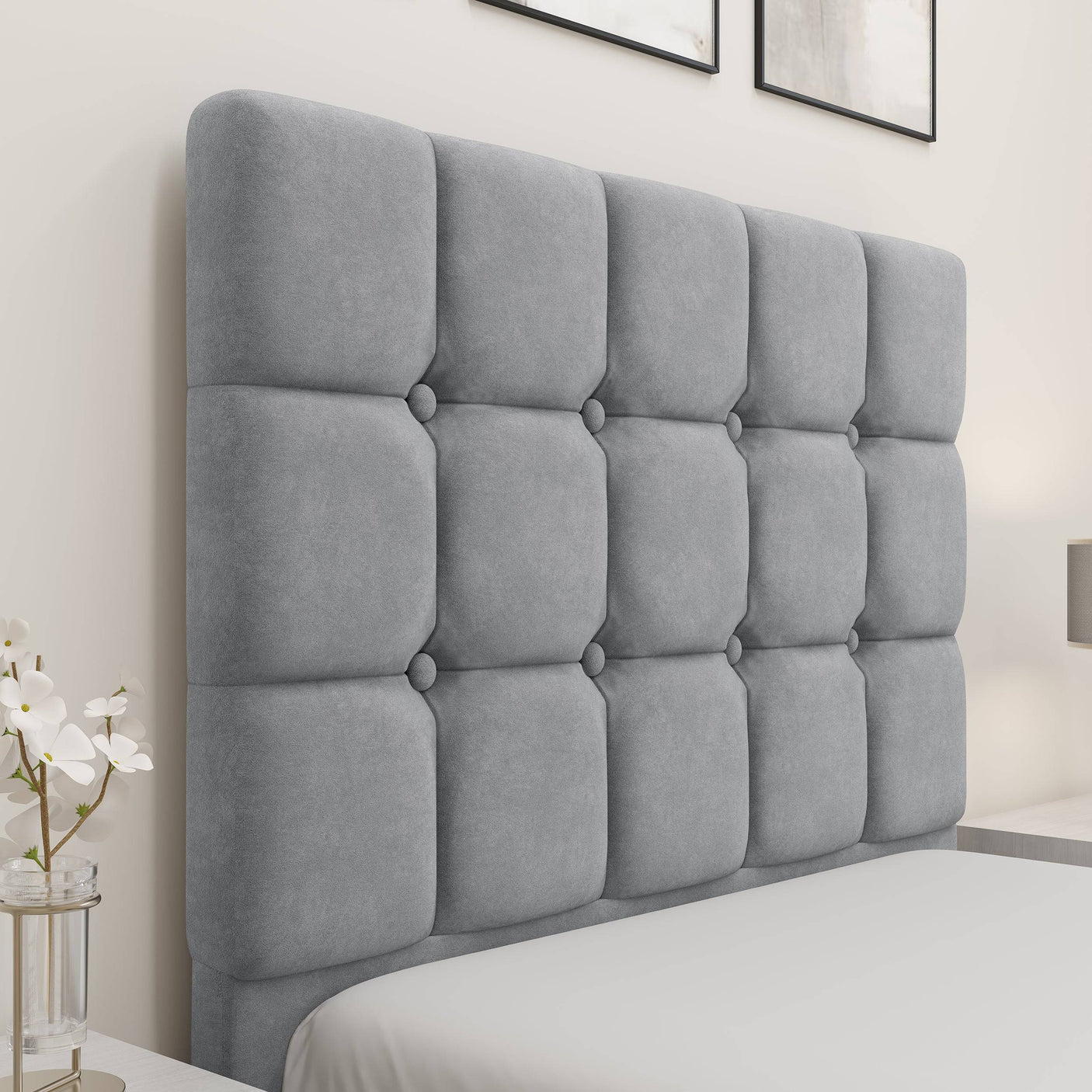 Blisswood Velvet Square Design Ottoman Storage Bed