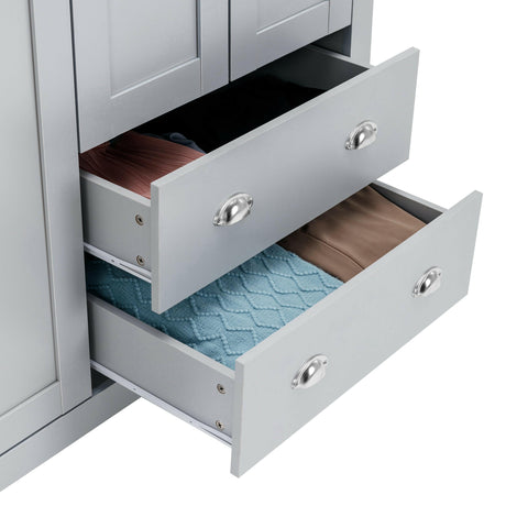 Single wardrobe with drawers for compact storage and organized bedroom space